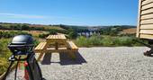 Lynher Lookout cabin BBQ and picnic table, Saltash, Cornwall