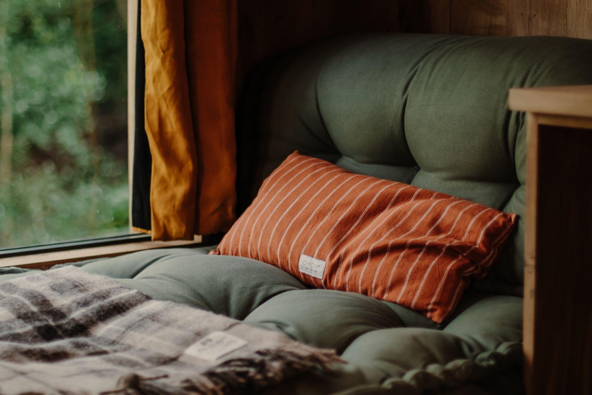 Cushions on a sofa