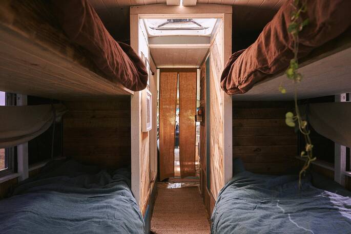 Two bunk bed setup