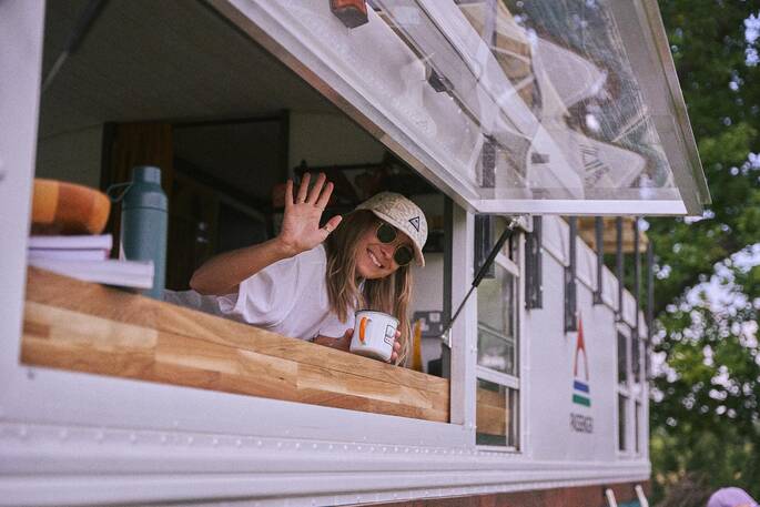 Window opens from the kitchen