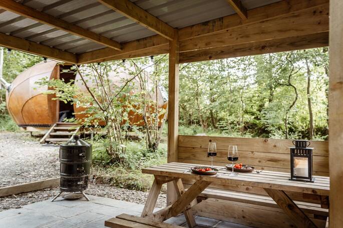 View of pod from picnic table