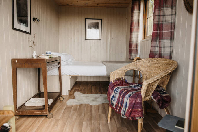 Bed in hut