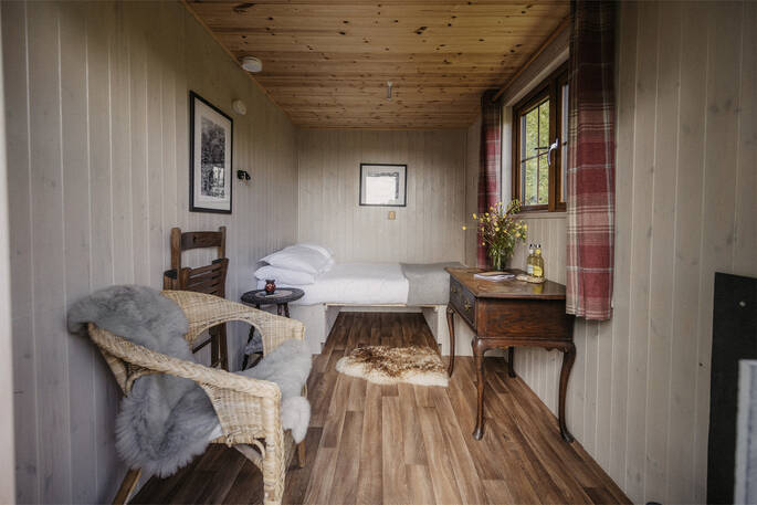 Bed in hut