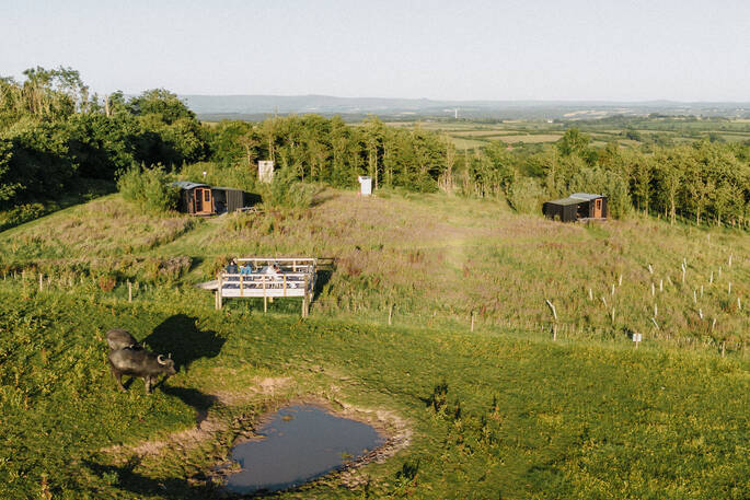 Watervole outside hut