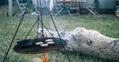 BBQ setup in the garden