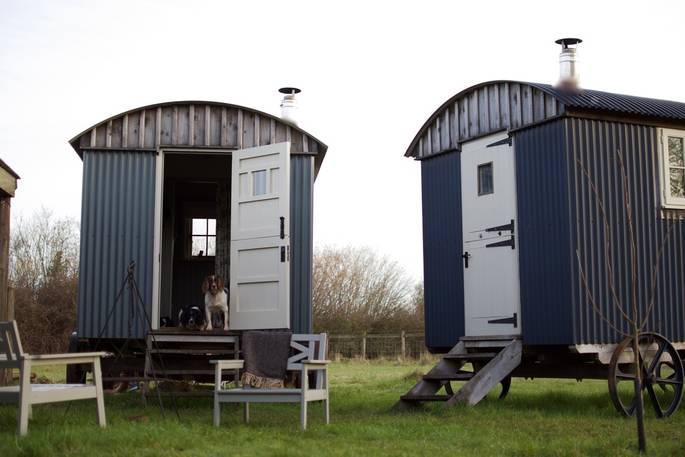 Exterior - Bathsheba, shepherds hut, holiday, dogs, Ash farm, Dorset, England