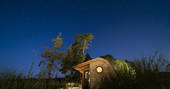 Rowan Cabin - starry night, Clifford, Hereford, Herefordshire - photo by Alex Treadway