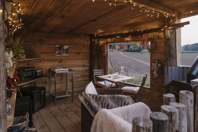 outdoor hut