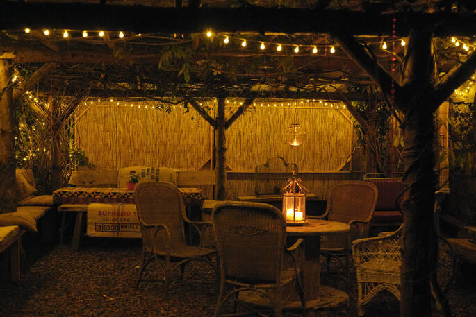 outdoor area at night
