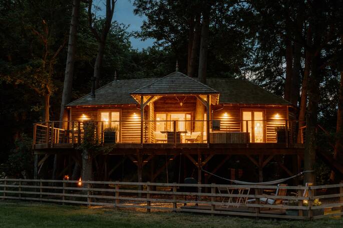 Evening at Galtres Treehouse