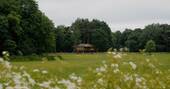 The treehouse is on its private field