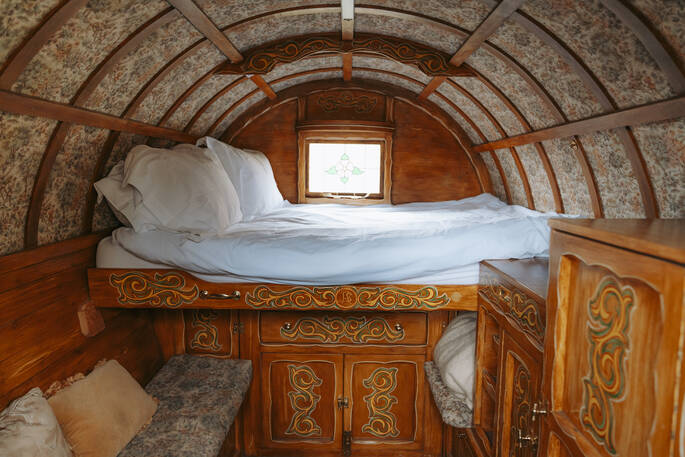 bed in caravan