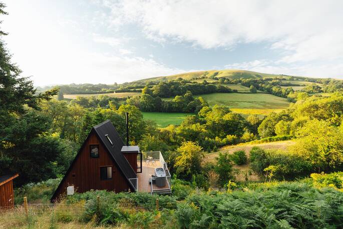 Decking overlooking the hills