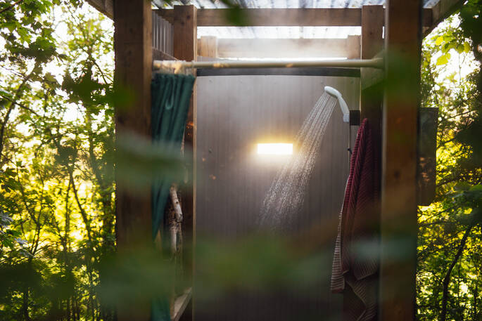 The Sleepout outdoor shower