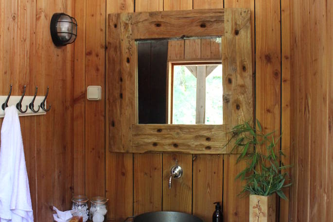 Shower House Interior for guests to use at Le Camp in France 